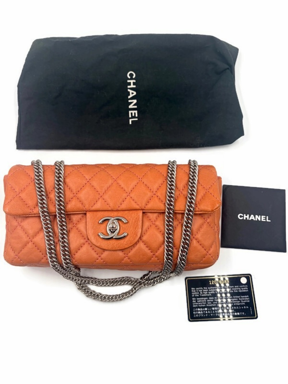 CHANEL Salmon Pink Quilted Calfskin Flap Bag SHW